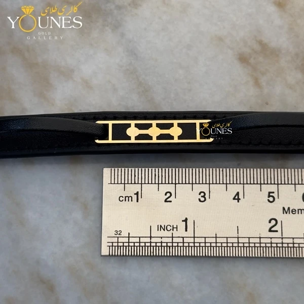 دستبند طلا چرم مردانه L173